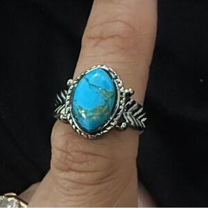 Chinese Turquoise Silver Ring